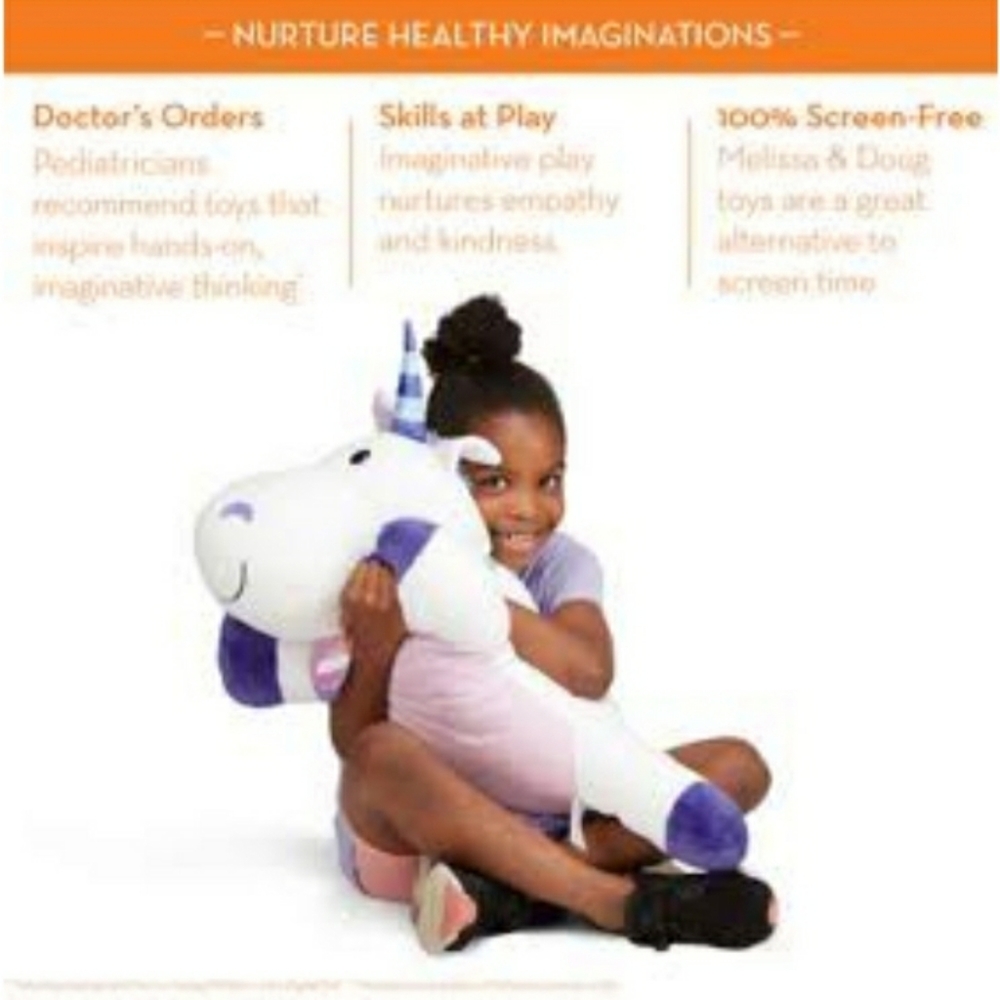 unicorn stuffed plush animal gift 27.5 " l… - Picture 6 of 9